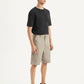 Men's Beige Cargo Fit Shorts - Side View