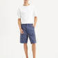 Men's Blue Cargo Fit Shorts - Front View