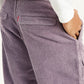 Men's Purple Regular Fit Trousers