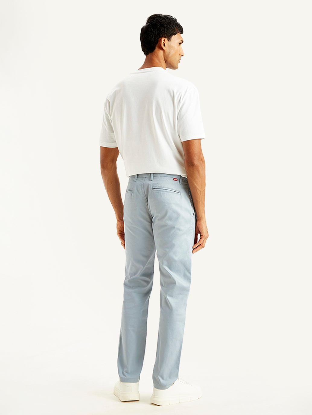 Men's Light Blue Tapered Chinos