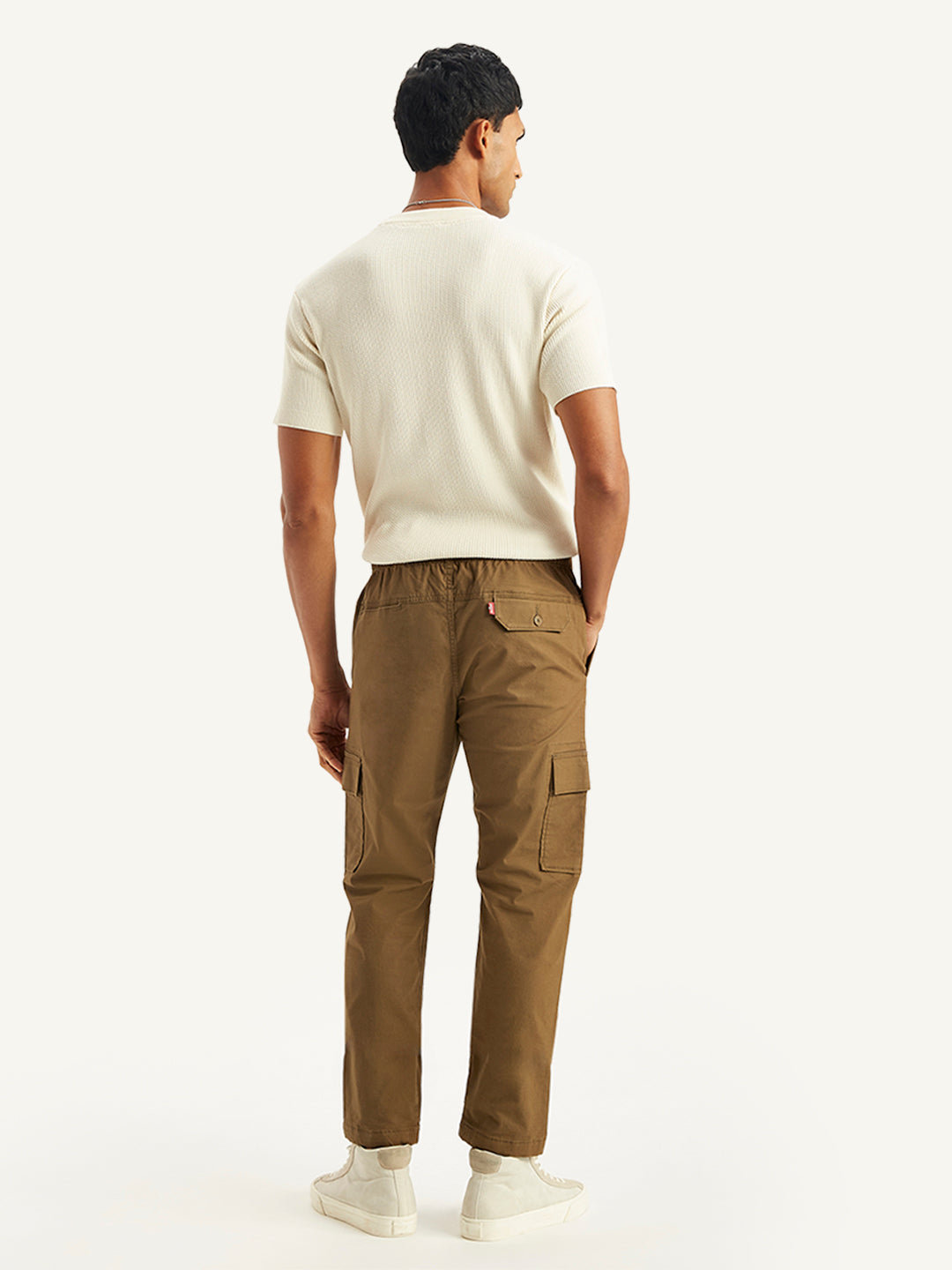 Men's Brown Regular Fit Cargo Trousers