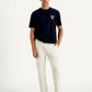 Men's White Tapered Fit Trousers - 03910ff8-775c-4e55-be11-6164f4dc8e74 View