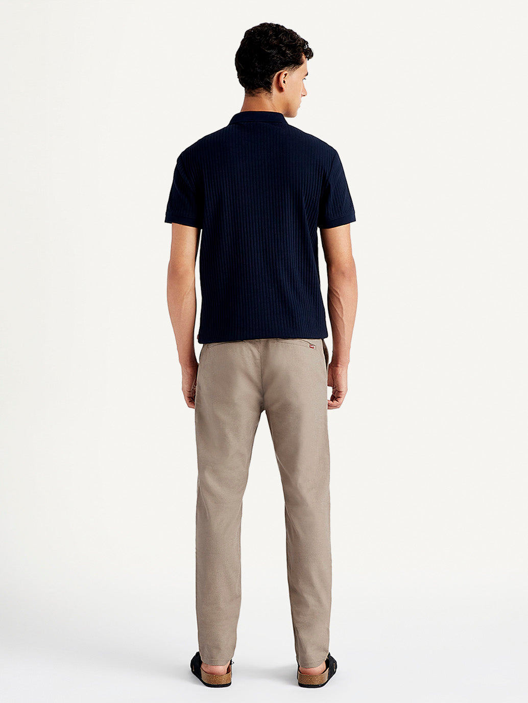 Men's Light Brown Tapered Trousers