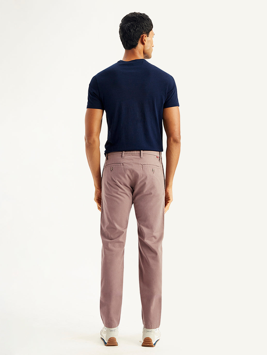 Men's Mauve Tapered Trousers