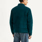 Men's Colorblock Green Spread Collar Jacket - Back View