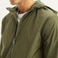 Men's Solid Olive Hooded Tailored Jacket - 98e2e21a-43c5-40a9-aeb7-343c333a7f74 View
