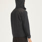 Men's Solid Black Hooded Jacket