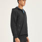 Men's Solid Black Hooded Jacket