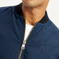 Men's Colorblock Navy Bomber Jacket