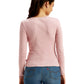 Women's Solid Pink Round Neck Top - c8b39dbf-68f5-4831-a06f-78e4490eccb3 View