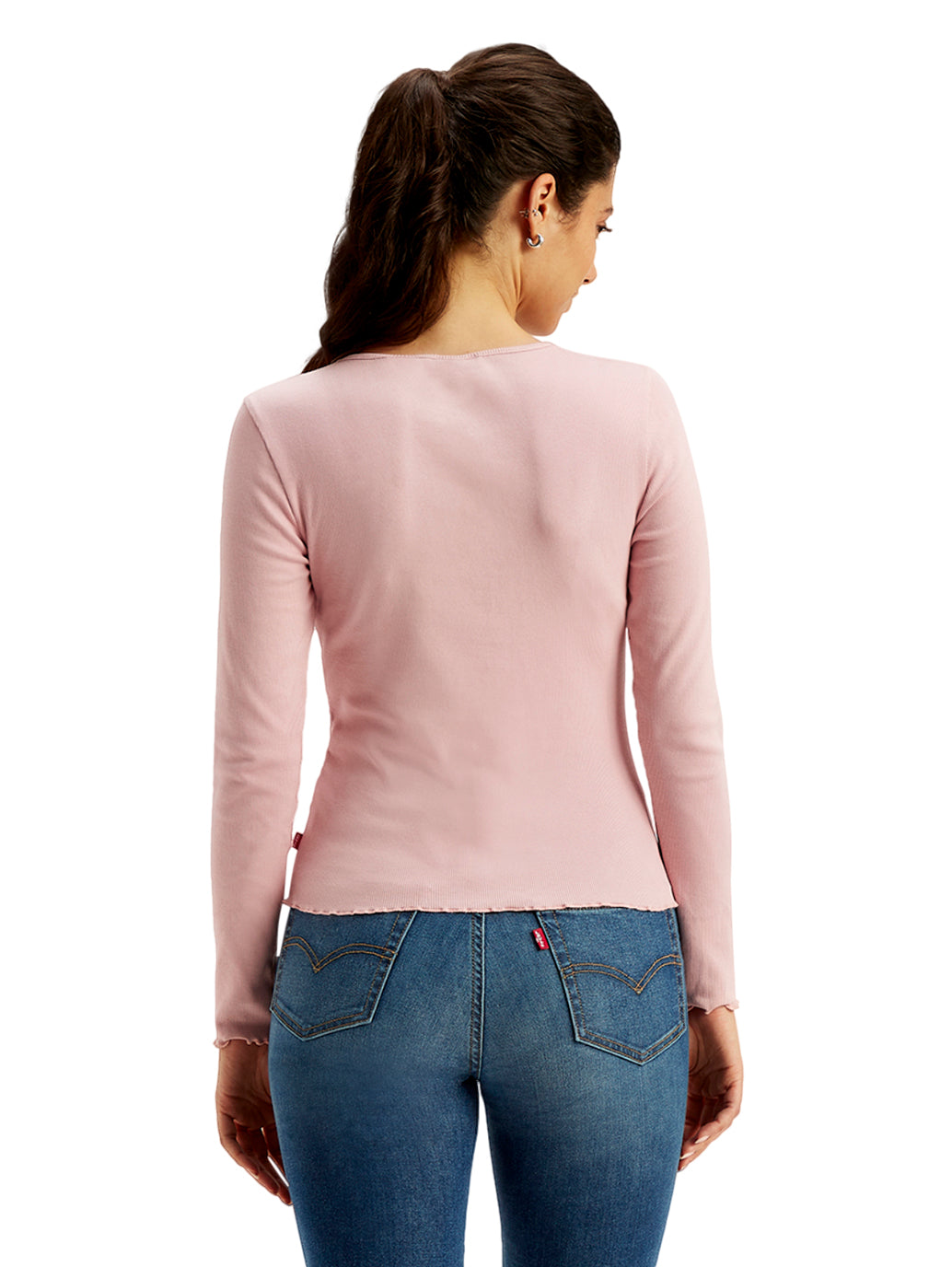 Women's Solid Pink Round Neck Top