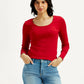 Women's Textured Slim Fit Top - Styleshot View