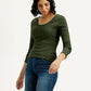 Women's Textured Slim Fit Top - Styleshot View