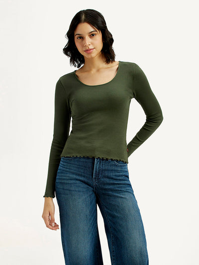 Women's Textured Slim Fit Top