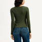 Women's Textured Slim Fit Top - Back View
