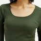 Women's Textured Slim Fit Top - Detail View