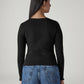 Women's Solid Slim Fit Ribbed Top - Back View