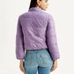 Women's Quilted Purple Puffer Jacket - Back View