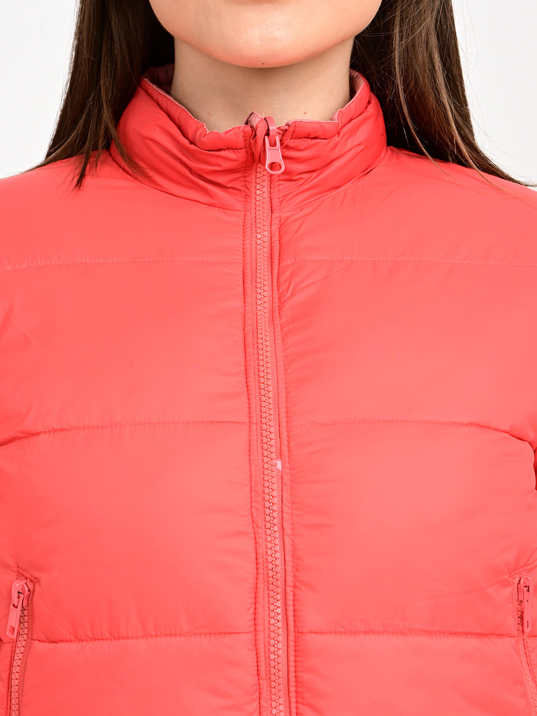 Women's Solid Regular Fit Jacket - detail View