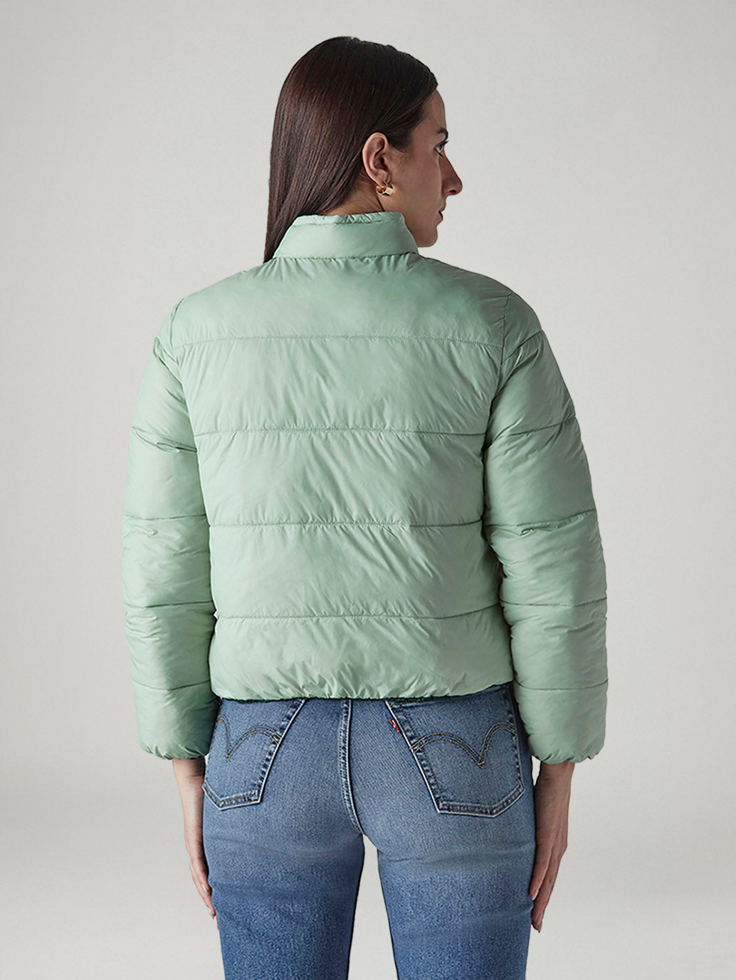 Women's Solid Relaxed Fit Reversible Puffer Jacket - 20 View