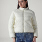 Women's Quilted Relaxed Fit Reversible Puffer Jacket - Front View