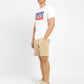 Men's Khaki Slim Tapered Fit Shorts