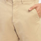 Men's Khaki Slim Tapered Fit Shorts