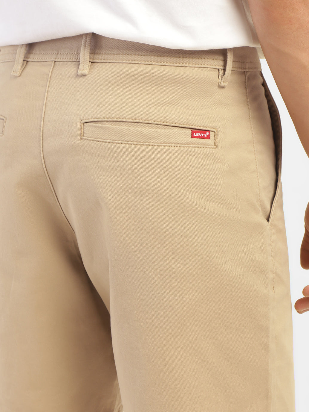 Men's Khaki Slim Tapered Fit Shorts