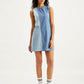 Women's Colorblock Blue Round Neck Mini Denim Dress - f8175ded-417f-40a7-8640-88bb1439dfb3 View