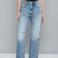 Women's Mid Rise Wedgie Indigo Bootcut Jeans