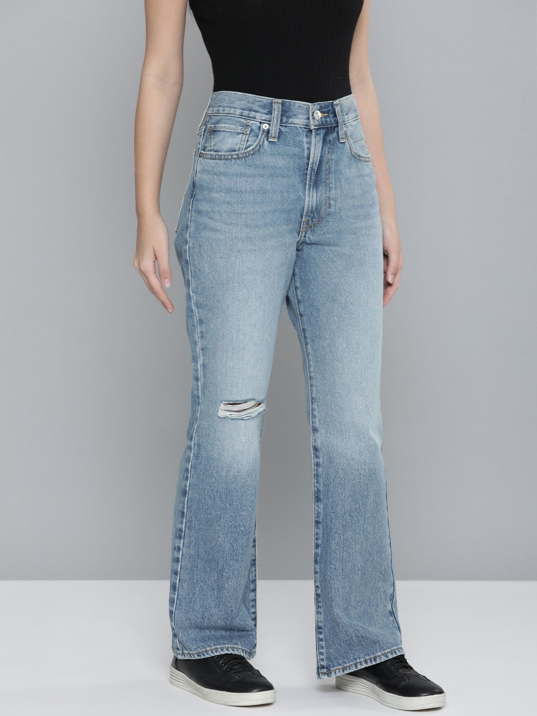 Women's Mid Rise Wedgie Indigo Bootcut Jeans