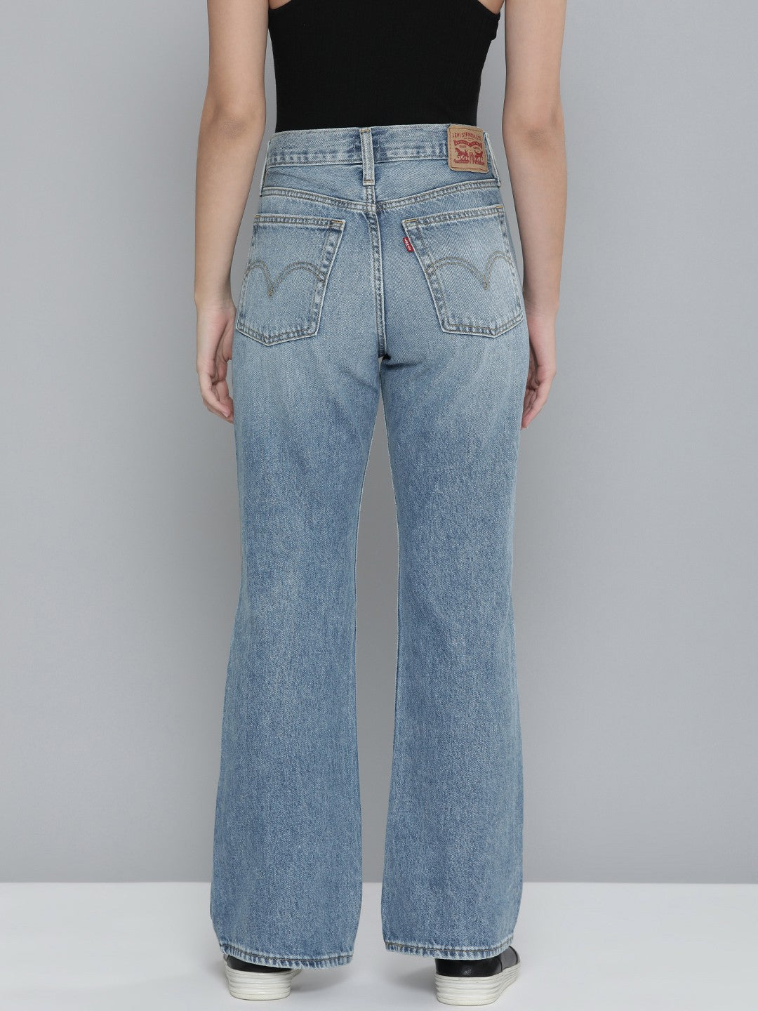 Women's Mid Rise Wedgie Indigo Bootcut Jeans