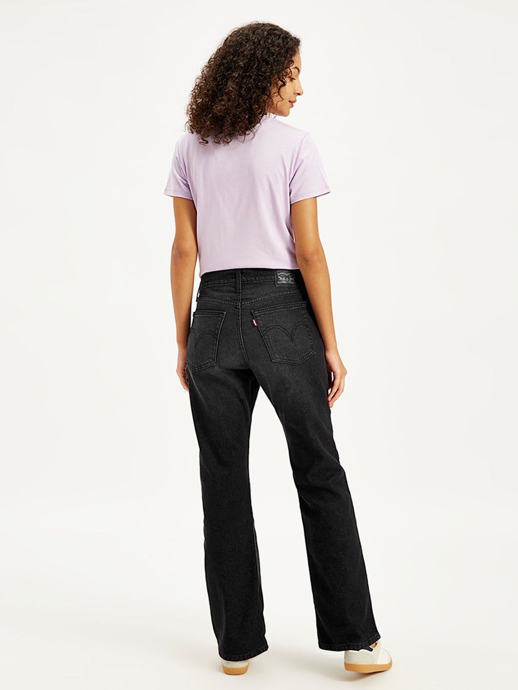 Women's Mid Rise Wedgie Bootcut Black Jeans