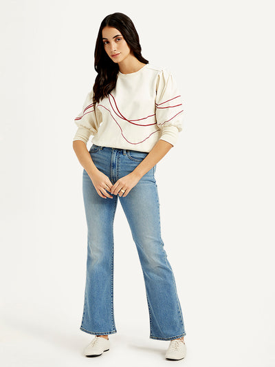 Women's Blue Wedgie Bootcut Fit Mid Rise Jeans