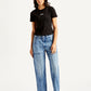 Women's High Rise Baggy Carpenter Blue Jeans