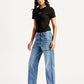 Women's High Rise Baggy Carpenter Blue Jeans