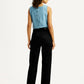 Women's Redloop Black Straight Fit High Rise Jeans - Back View
