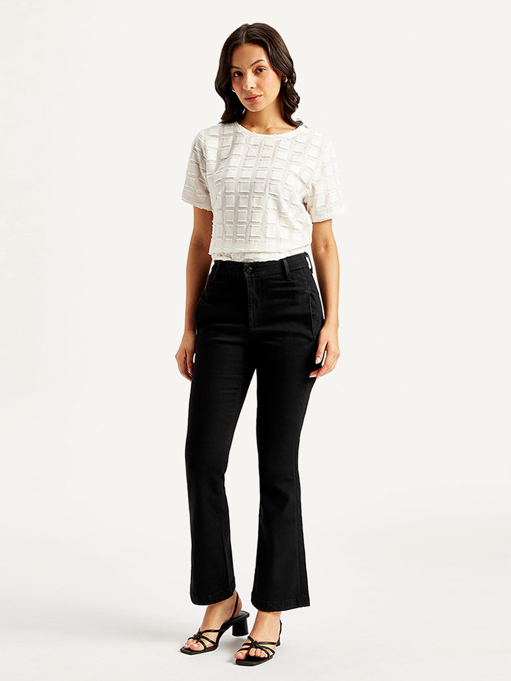 Women's Redloop 725 Black Bootcut Fit High Rise Jeans