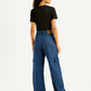 Women's High Rise Baggy Fit Blue Cargo Jeans