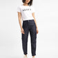 Women's Mid Rise Blue Cargo Trousers