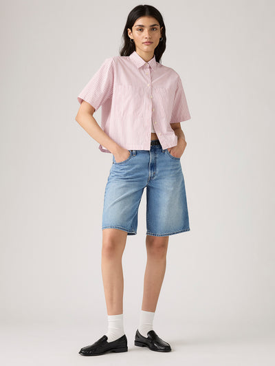 levi's Women's Med Indigo Baggy Fit Mid Rise Shorts-picture-32