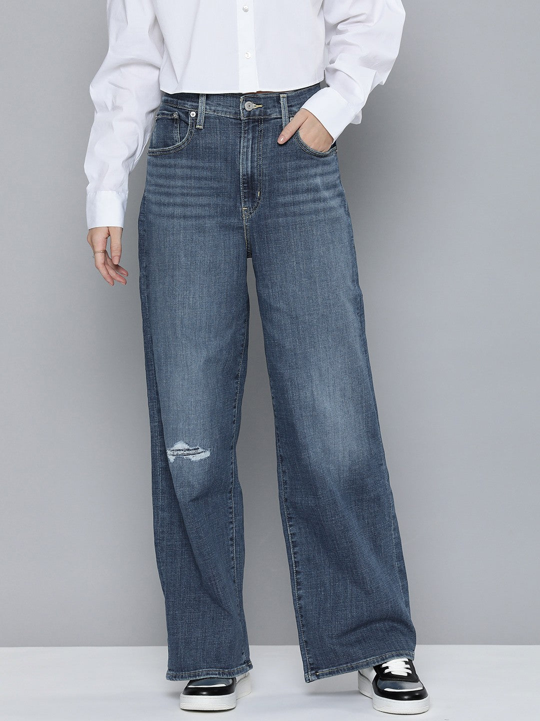 Women's High Rise Wide Leg Jeans