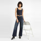 Women's Blue Wide Leg Fit High Rise Jeans - 20Shot View