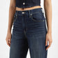Women's Blue Wide Leg Fit High Rise Jeans - 20Details View