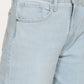 Women's Light Blue Wide Leg Fit High Rise Jeans - Detail View