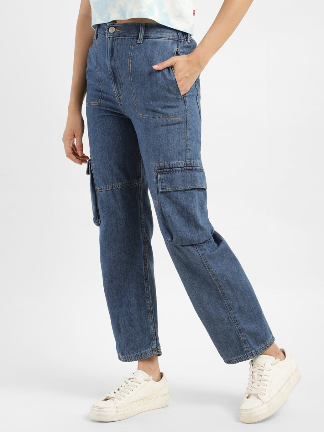 Women's Blue Bootcut Fit High Rise Jeans – Levis India Store