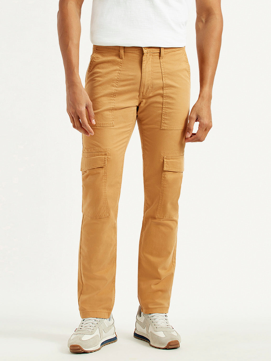 Men's 511 Tan Slim Fit Cargos - Front View