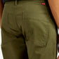 Men's Olive Green Slim Fit Cargo Trousers - Detail View