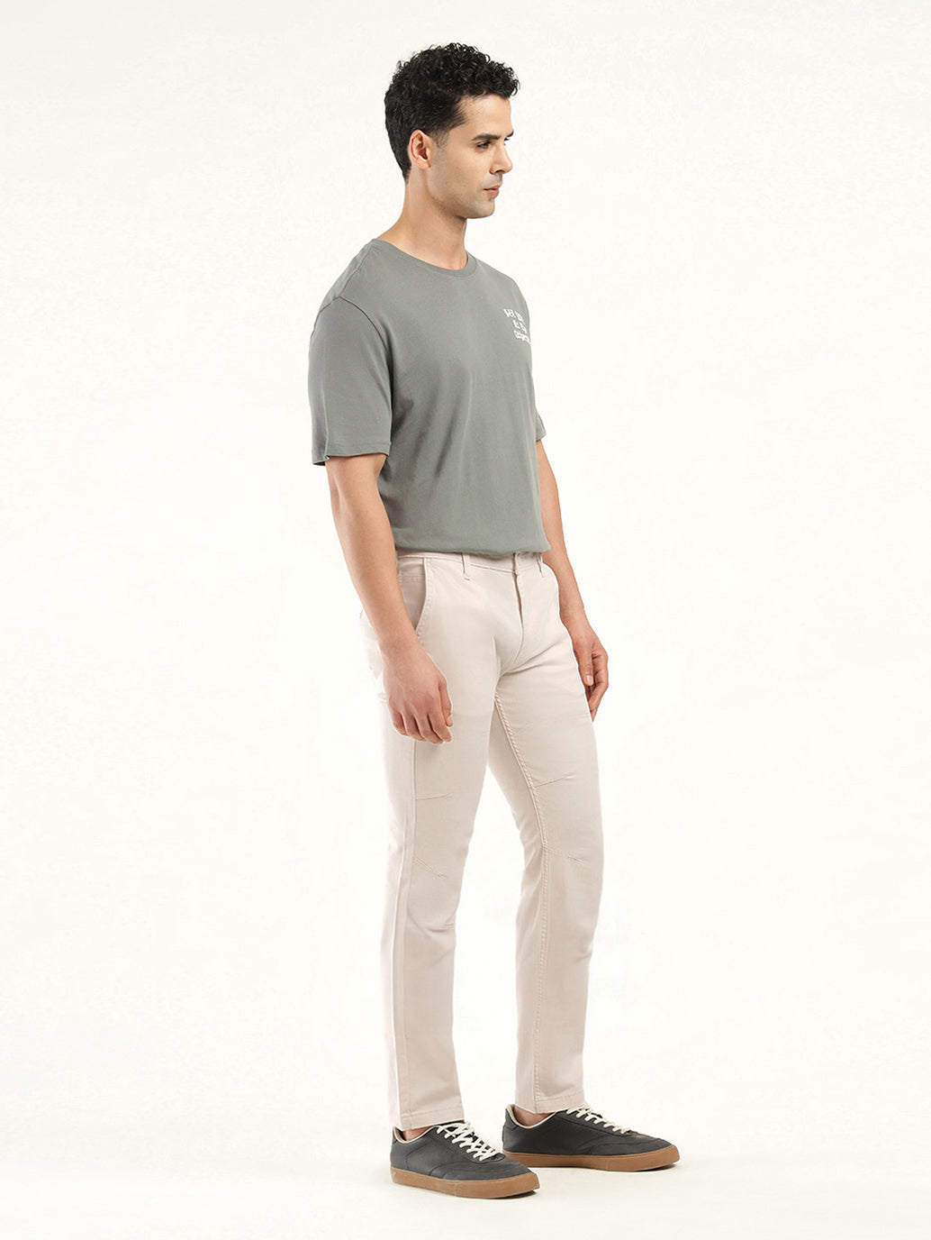 Men's Cream Slim Fit Chinos - f8faa75c-8dc4-474d-ac9e-6969842b91bb View