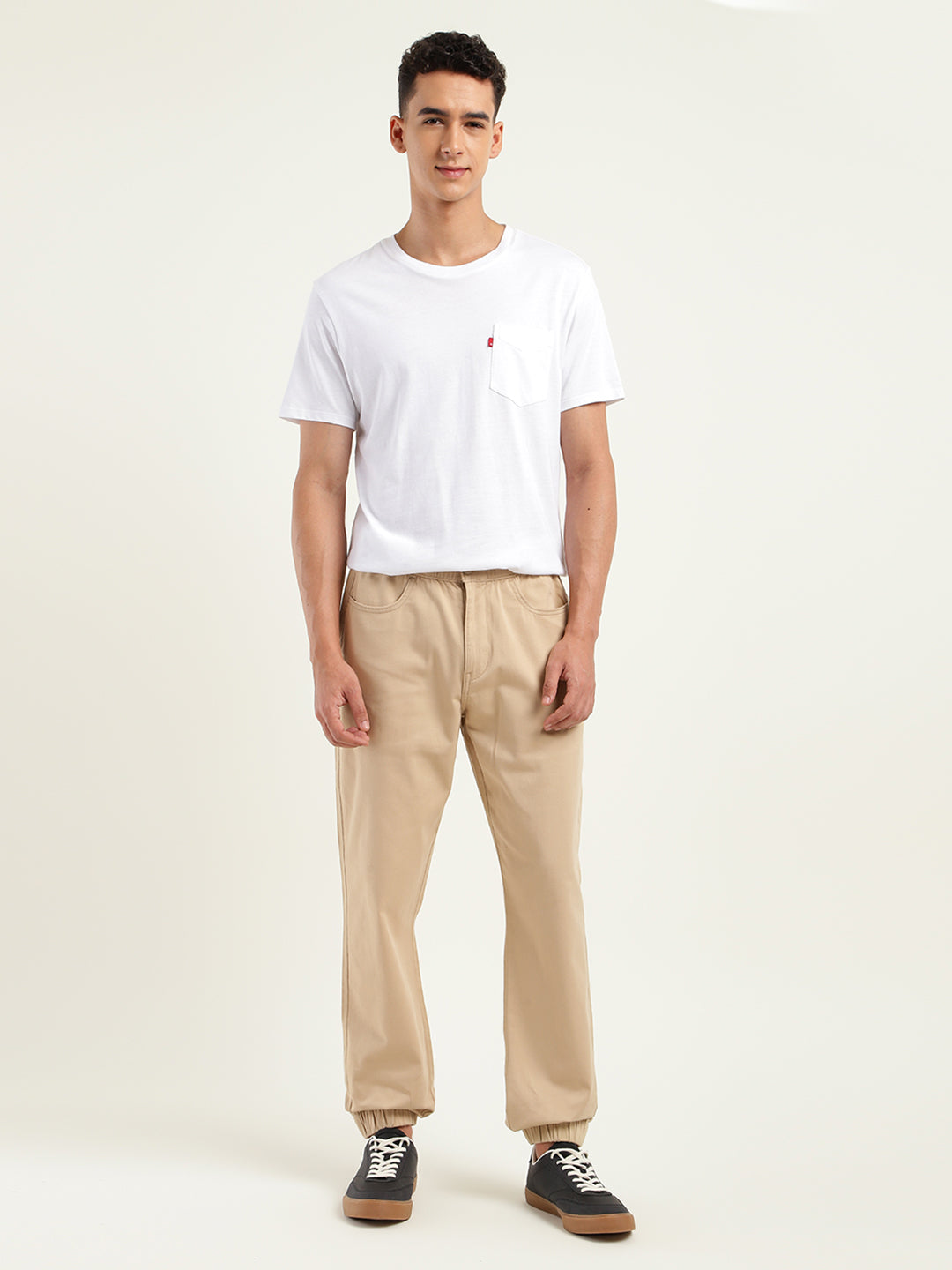 Men's Relaxed Fit Khaki Jogger Cargos